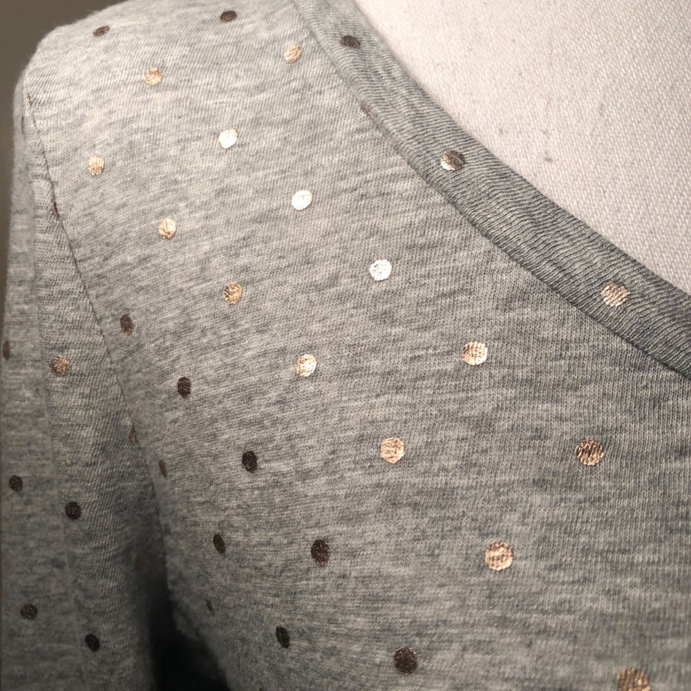 LAST ONE! LOFT Shimmer Dot Long Sleeve Tee - Picture 6 of 8